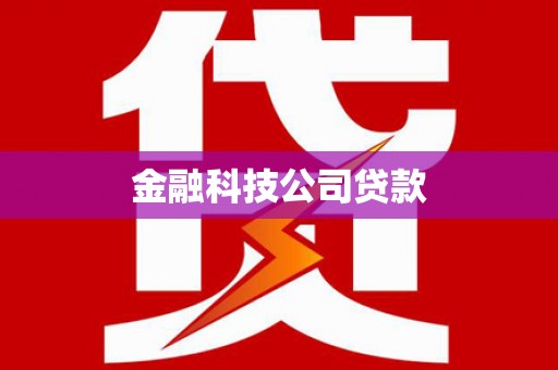 龙潭金融科技公司贷款