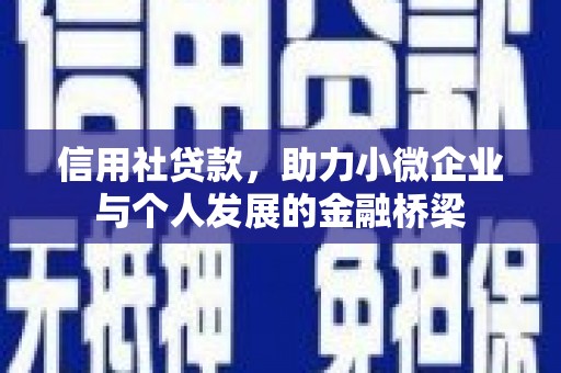 曲江信用社贷款，助力小微企业与个人发展的金融桥梁