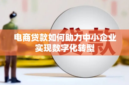 庄浪电商贷款如何助力中小企业实现数字化转型