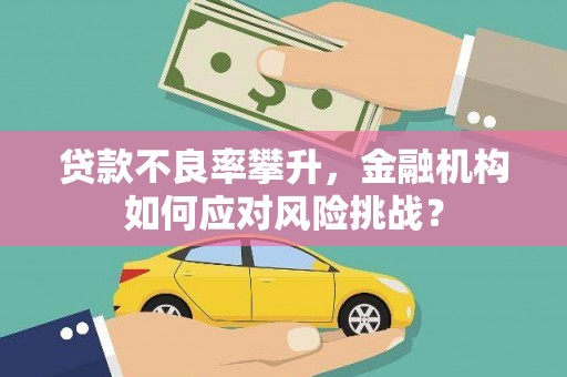 滦南贷款不良率攀升，金融机构如何应对风险挑战？
