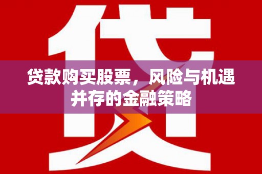 西山贷款购买股票，风险与机遇并存的金融策略